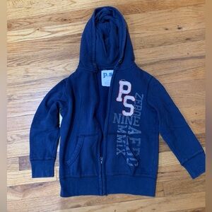 Aeropostale NAVY BLUE ZIP UP HOODED SWEATSHIRT BOYS M(10)